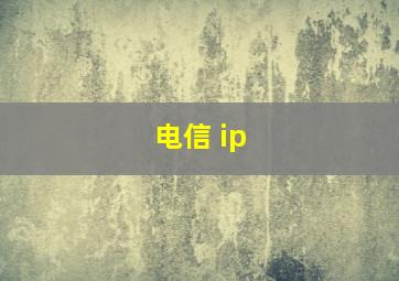 电信 ip